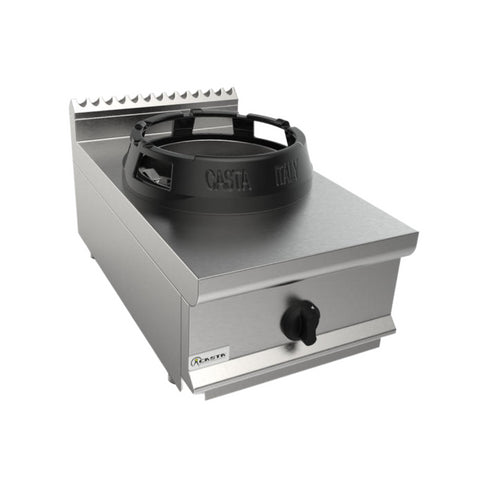 Cuisinière wok à gaz à poser 400x700x270mm 14kW