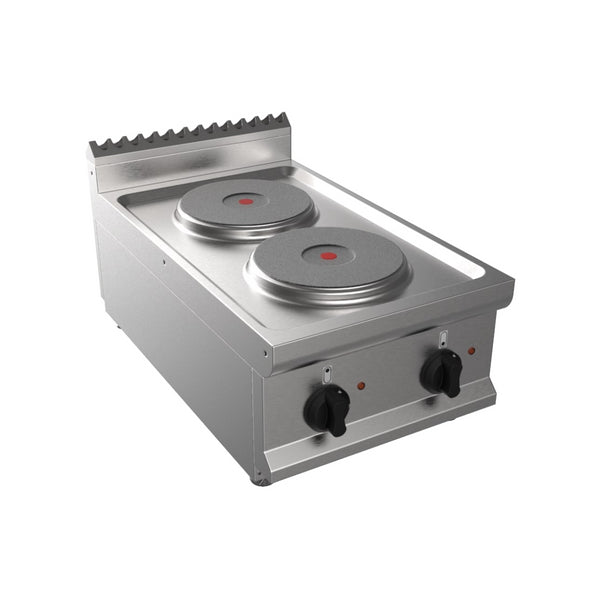 Cuisinière électrique 2 feux à poser 400x700x270mm 5.2kW