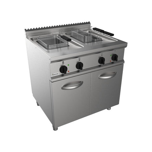 Friteuse électrique sur meuble avec porte 2x13L 24kW
