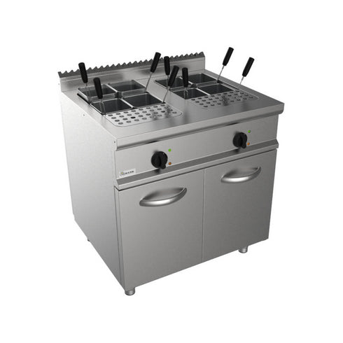 Cuiseur à pâtes modèle électrique 2 bacs 56L 800x700x850mm