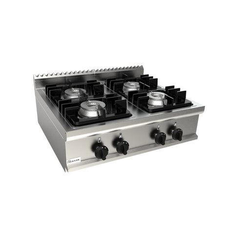 Cuisinière gaz à poser 4 feux 800x700x270mm 30kW