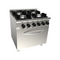 Cuisinière gaz sur four électrique 4 feux 800x700x850mm 35.48kW