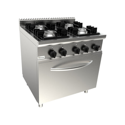 Cuisinière gaz sur four gaz 4 feux 800x700x850mm 37