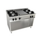 Cuisinière 4 feux + plaque coup de feu à gaz sur meuble ouvert 1200x700x270mm
