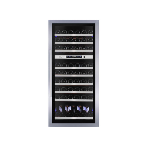 Cave à vin inox 2 zones - 72 bouteilles - +5/+20°C et +5/+20°C