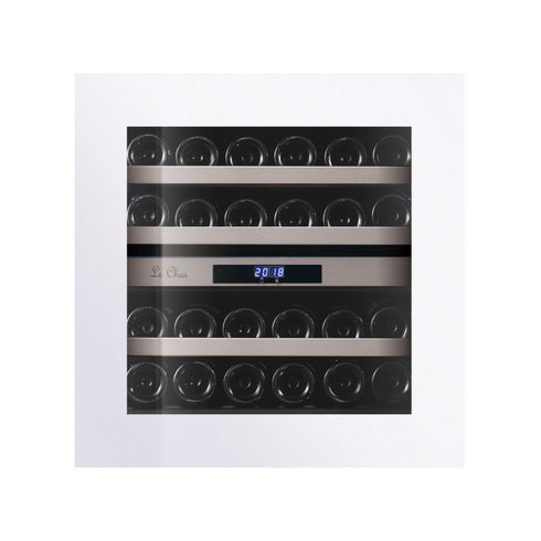 Cave à vin inox 2 zones - 24 bouteilles - +5/+10°C et +10/+18°C