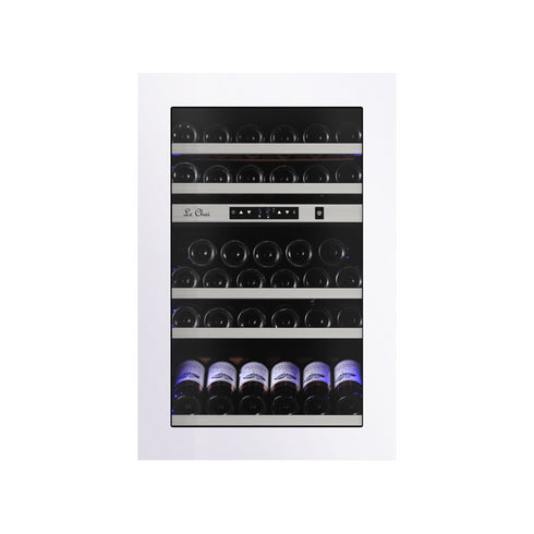 Cave à vin inox 2 zones - 46 bouteilles - +5/+10°C et +10/+20°C