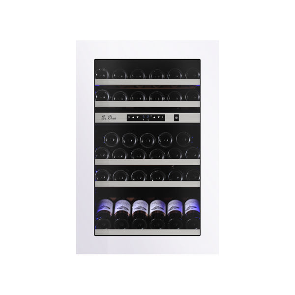 Cave à vin inox 2 zones - 46 bouteilles - +5/+10°C et +10/+20°C