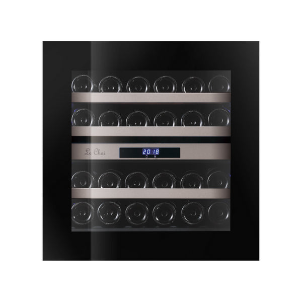 Cave à vin noir 2 zones - 24 bouteilles - +5/+10°C et +10/+18°C
