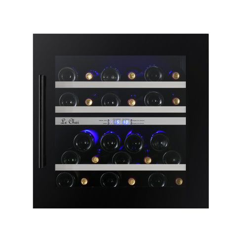 Cave à vin noir 2 zones - 27 bouteilles - +5/+12°C et +12/+22°C