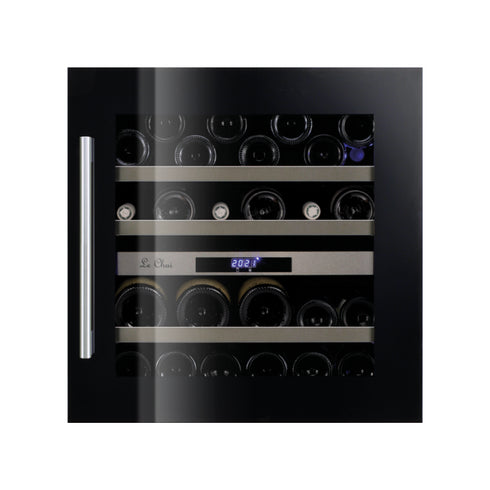 Cave à vin noir 2 zones - 34 bouteilles - +5/+10°C et +10/+20°C
