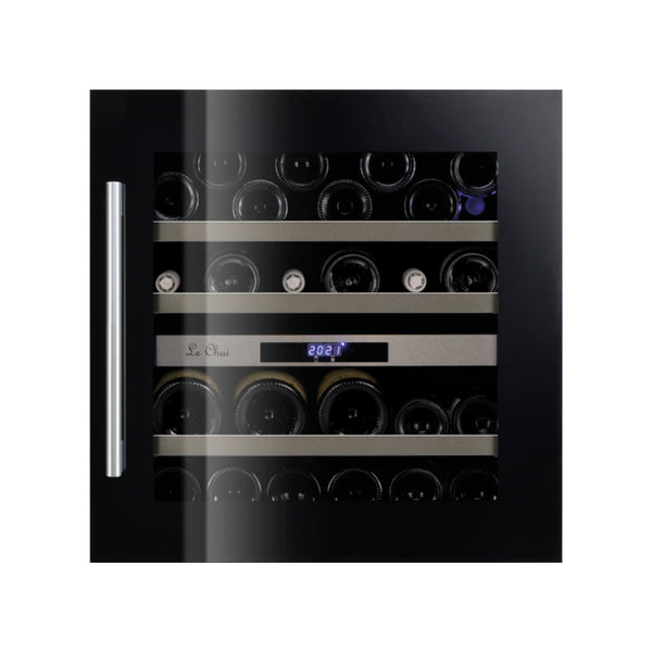 Cave à vin noir 2 zones - 34 bouteilles - +5/+10°C et +10/+20°C