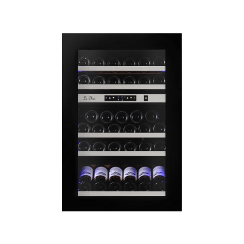 Cave à vin noir 2 zones - 46 bouteilles - +5/+10°C et +10/+20°C