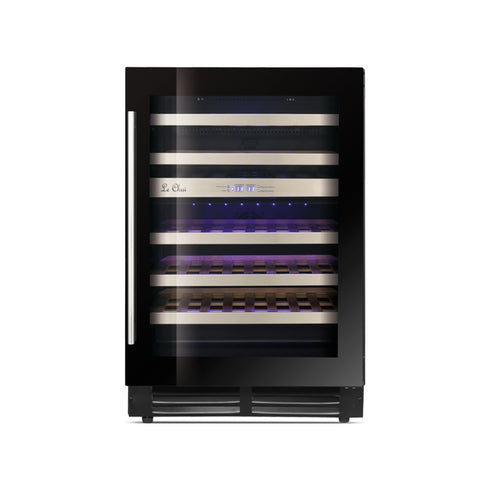 Cave à vin noir 2 zones - 46 bouteilles - +5/+10°C et +10/+18°C