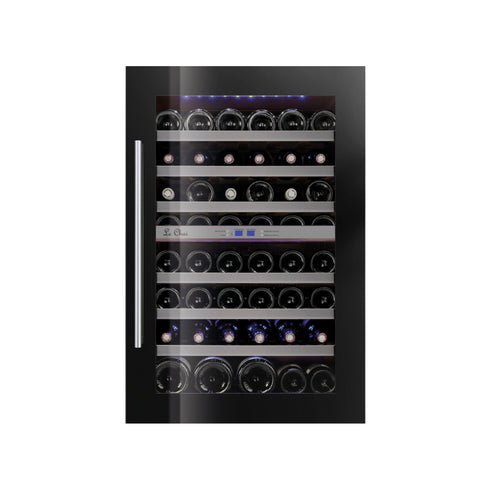 Cave à vin noir 2 zones - 50 bouteilles - +5/+10°C et +10/+18°C