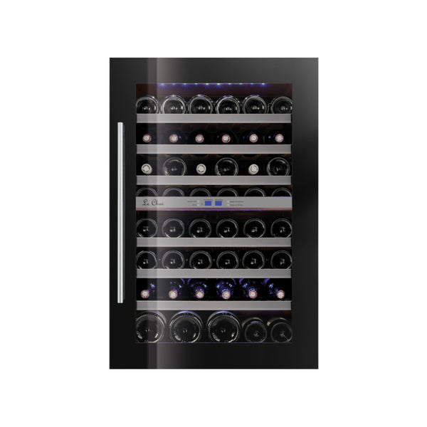 Cave à vin noir 2 zones - 50 bouteilles - +5/+10°C et +10/+18°C