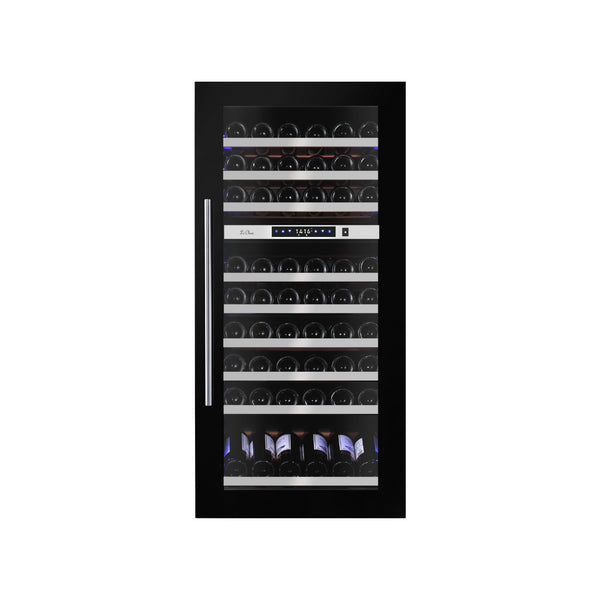 Cave à vin noir 2 zones - 72 bouteilles - +5/+20°C et +5/+20°C