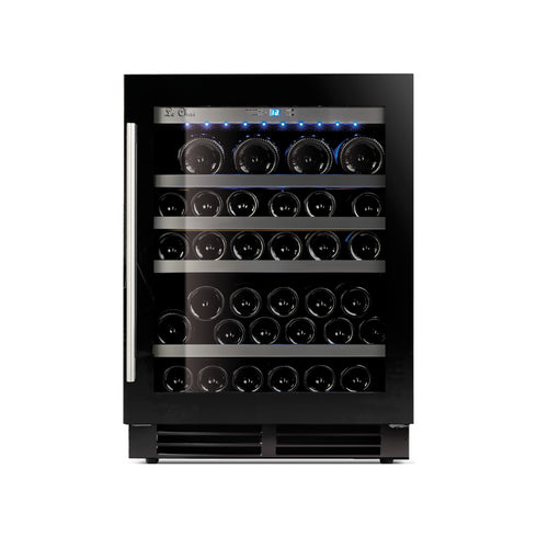Cave à vin noir 1 zone - 49 bouteilles - +5/+18°C