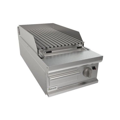 Grillade à pierres volcaniques à poser 400x900x270mm