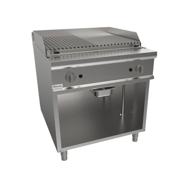 Grillade à pierres volcaniques sur meuble ouvert 800x900x850mm