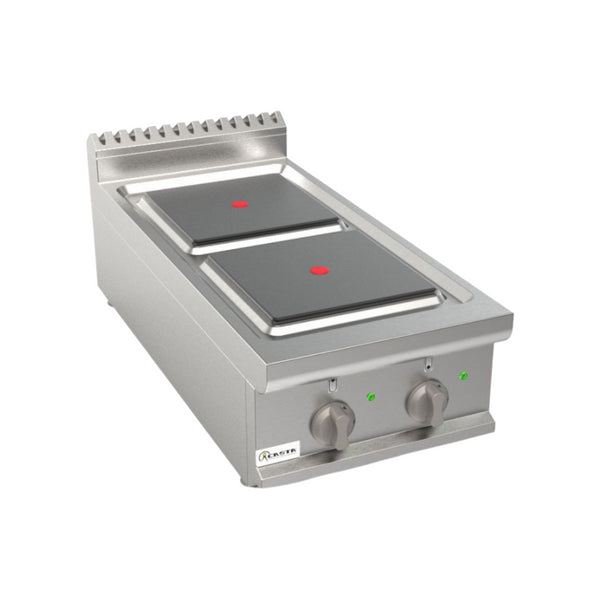 Cuisinière électrique 2 feux à poser 400x900x270mm 8kW