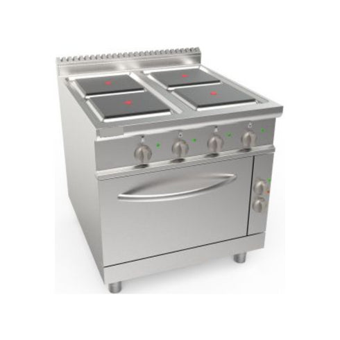 Cuisinière électrique 4 feux sur four électrique 800x900x850mm 21