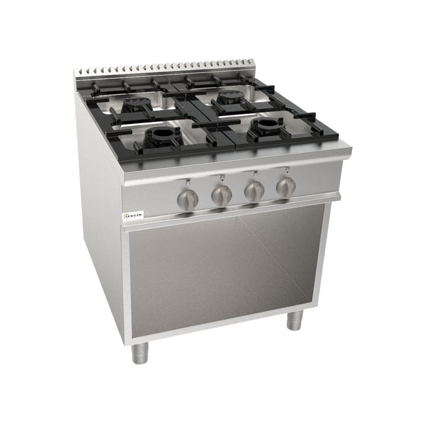 Cuisinière gaz sur meuble ouvert 4 feux 800x900x850mm 29