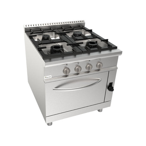 Cuisinière gaz sur four gaz 4 feux 800x900x850mm 37