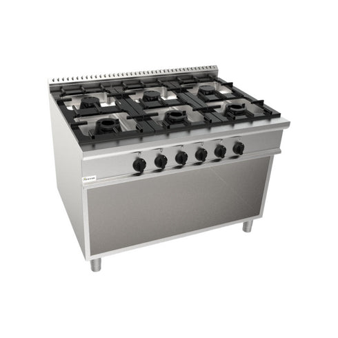 Cuisinière gaz sur meuble ouvert 6 feux 1200x900x850mm 44