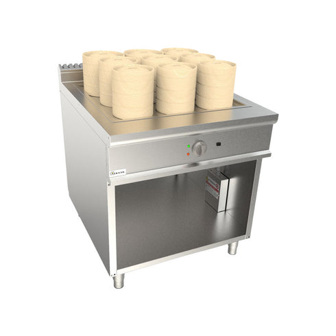 Cuiseur Vapeur pour Dim Sum électrique sur meuble ouvert GN 2/1+2x1/3 78L