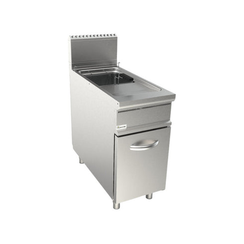 Friteuse à gaz sur meuble avec porte 17L 400x900x850mm 16.5kW
