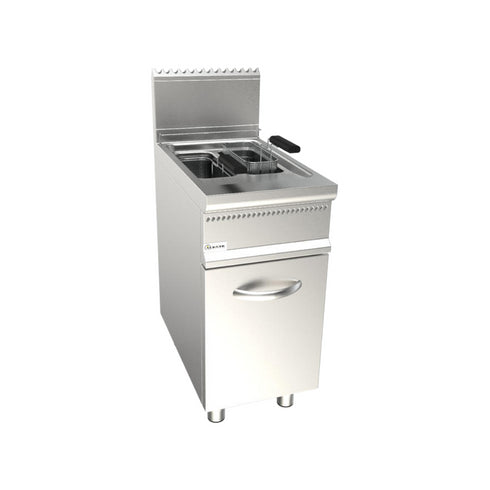 Friteuse à gaz sur meuble avec porte 2x8L 400x900x850mm 11.6kW