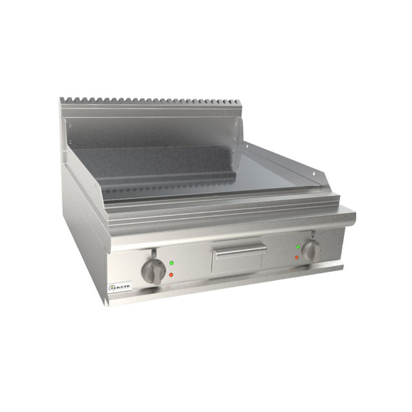 Plancha plaques à snacker lisse chromée électrique à poser 800x900x270mm