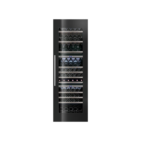 Cave à vin noir 3 zones - 89 bouteilles - +5/+18°C - +5/+10°C et +10/+18°C