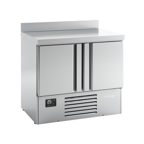 Desserte réfrigérée positive 0/+6°C 2 portes 978x700x885mm