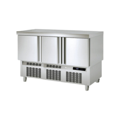 Meuble GN 1/1 Compact réfrigérée positive -2/+8°C gamme TOP - 3 portes pleines - 1375x700x850mm