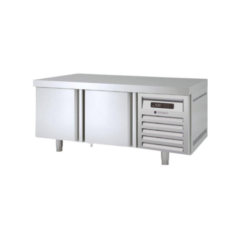 Soubassement réfrigérée positive -2/+8°C gamme TOP - 2 portes pleines - 1345x700x600mm