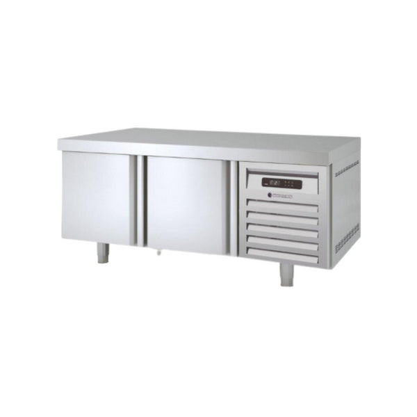 Soubassement réfrigérée positive -2/+8°C gamme TOP - 2 portes pleines - 1345x700x600mm