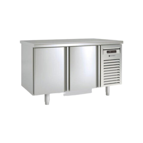 Meuble GN 1/1 Traversant réfrigérée positive -2/+8°C gamme TOP - 2 portes pleines - 1345x700x850mm