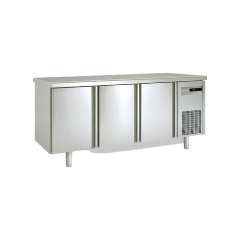 Meuble GN 1/1 Traversant réfrigérée positive -2/+8°C gamme TOP - 3 portes pleines - 1795x700x850mm