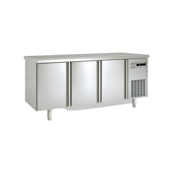 Meuble GN 1/1 Traversant réfrigérée positive -2/+8°C gamme TOP - 3 portes pleines - 1795x700x850mm