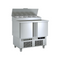 Meuble saladette plan en inox GN 1/1 réfrigérée positive 0/+8°C gamme TOP - 925x700x890mm