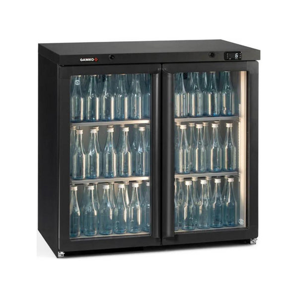 Arrière-bar 2 portes battantes vitrées