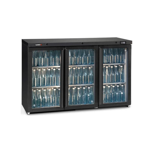 Arrière-bar 3 portes battantes vitrées