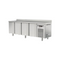 Meuble snack réfrigérée positive -2/+8°C gamme TOP - 4 portes pleines - 2545x600x850mm