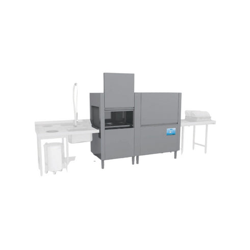 Tunnel de Prélavage - Lavage - Rinçage - Panier 500x500mm - Passage : 450mm - Triphasé 400V