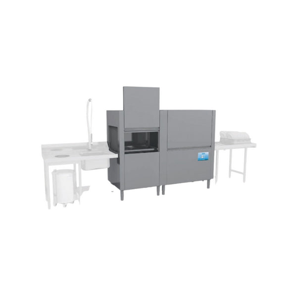 Tunnel de Prélavage - Lavage - Rinçage - Panier 500x500mm - Passage : 450mm - Triphasé 400V