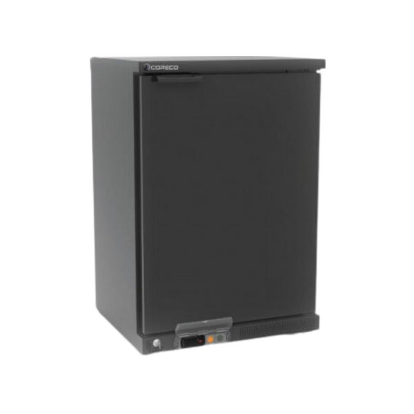 Arrière bar noir 1 porte pleine battante +2/+8°C - 620x520x850mm