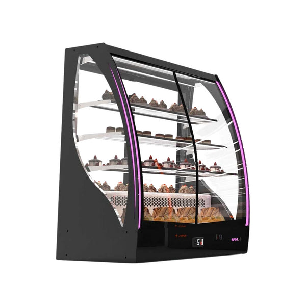 Vitrine murale réfrigérée ouverte + accès arrière 4 niveaux - 1015