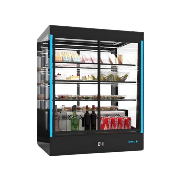 Vitrine murale réfrigérée ouverte + accès arrière 4 niveaux - 1015x620x1240mm